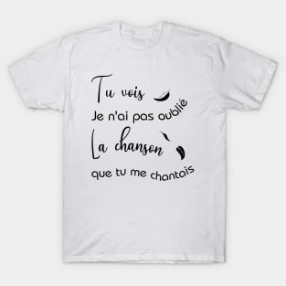 Les Feuilles Mortes song lyrics, 1950, Jacques Prévert T-Shirt